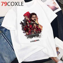 Load image into Gallery viewer, La Casa De Papel T Shirt Men Funny Cartoon Money Heist Tshirt House of Paper Kawaii Anime Bella Ciao Unisex Graphic Tees Male