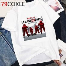 Load image into Gallery viewer, La Casa De Papel T Shirt Men Funny Cartoon Money Heist Tshirt House of Paper Kawaii Anime Bella Ciao Unisex Graphic Tees Male