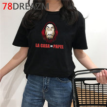 Load image into Gallery viewer, La Casa De Papel T Shirt Men Funny Cartoon Money Heist Tshirt House of Paper Kawaii Anime Bella Ciao Unisex Graphic Tees Male