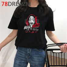 Load image into Gallery viewer, La Casa De Papel T Shirt Men Funny Cartoon Money Heist Tshirt House of Paper Kawaii Anime Bella Ciao Unisex Graphic Tees Male
