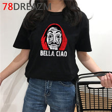 Load image into Gallery viewer, La Casa De Papel T Shirt Men Funny Cartoon Money Heist Tshirt House of Paper Kawaii Anime Bella Ciao Unisex Graphic Tees Male