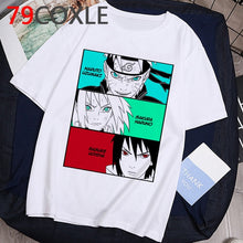 Load image into Gallery viewer, Camiseta de Anime japonés de moda Naruto, camiseta divertida de dibujos animados Sasuke para hombre, camiseta de ropa informal de moda, camiseta de pareja, parte de arriba de estilo hip hop, camiseta para hombre