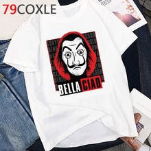 Load image into Gallery viewer, La Casa De Papel T Shirt Men Funny Cartoon Money Heist Tshirt House of Paper Kawaii Anime Bella Ciao Unisex Graphic Tees Male
