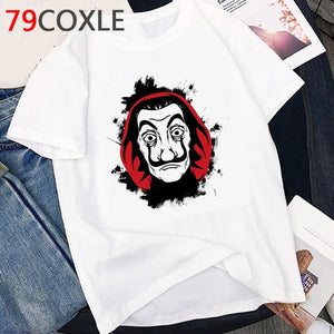 La Casa De Papel T Shirt Men Funny Cartoon Money Heist Tshirt House of Paper Kawaii Anime Bella Ciao Unisex Graphic Tees Male