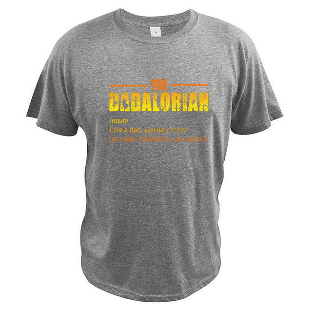 The Dadalorian Defination T Shirt Like A Dad Just Way Cooler Vintage Tshirt Crew Neck Short Sleeve Tee Tops
