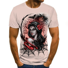 Load image into Gallery viewer, 2020 Mens horror T shirts Fashion New Summer Men&#39;s Short Sleeve T-shirt Casual 3D Zombie Print Rock Tshirt For Man Full Printed

