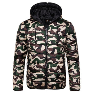 2019 nova jaqueta de inverno à prova dwaterproof água homens hoodied parka casaco de inverno quente engrossar zíper camuflagem dos homens jaquetas