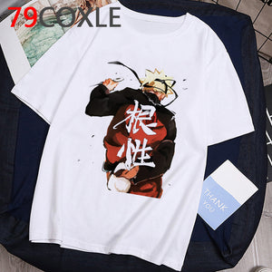 Camiseta de Anime japonés de moda Naruto, camiseta divertida de dibujos animados Sasuke para hombre, camiseta de ropa informal de moda, camiseta de pareja, parte de arriba de estilo hip hop, camiseta para hombre